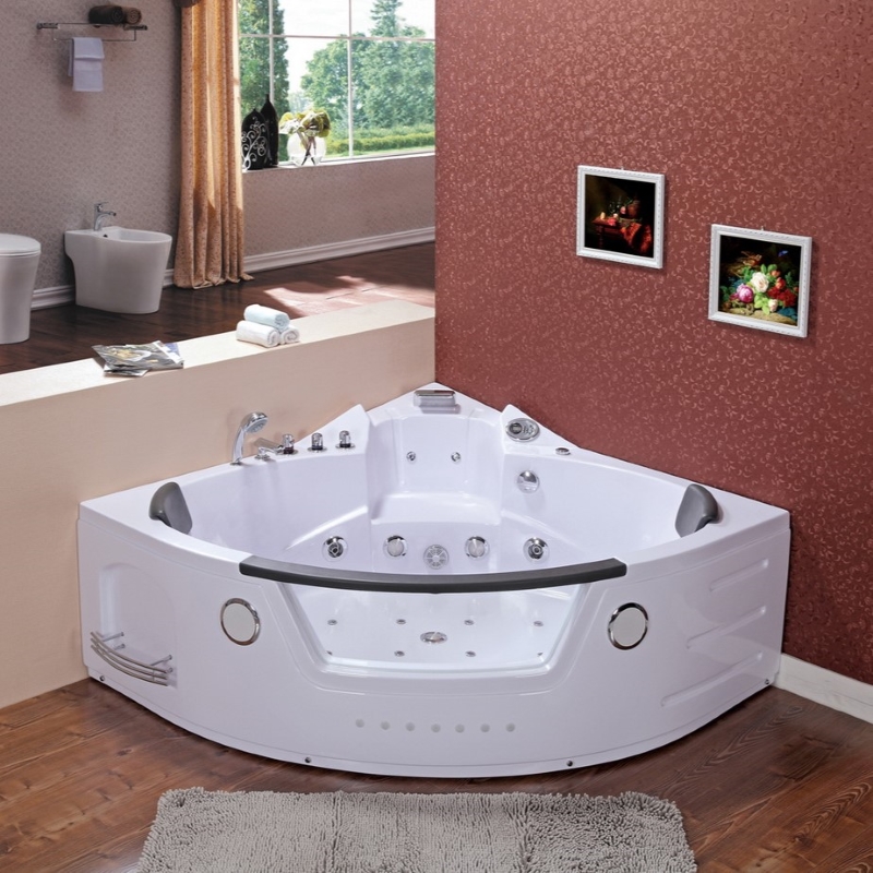 /Acrylic Curved Massage Bathtub